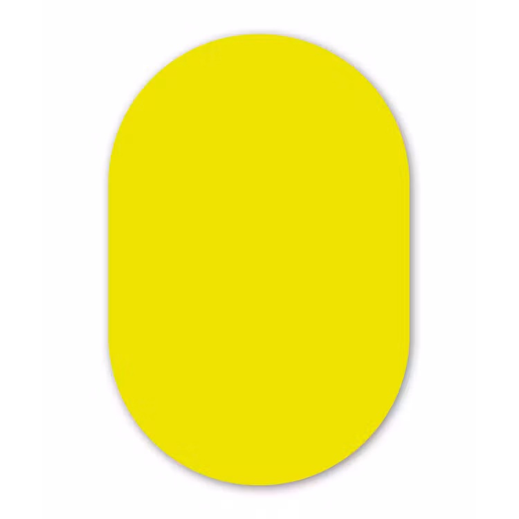 Bright - Canary - Geel Wandcirkel Ovaal Aluminium middel 839 -3d
