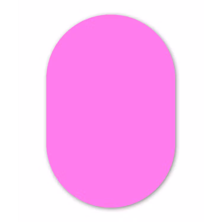 Bright - Orchid - Roze Wandcirkel Ovaal Aluminium middel 839 -3d