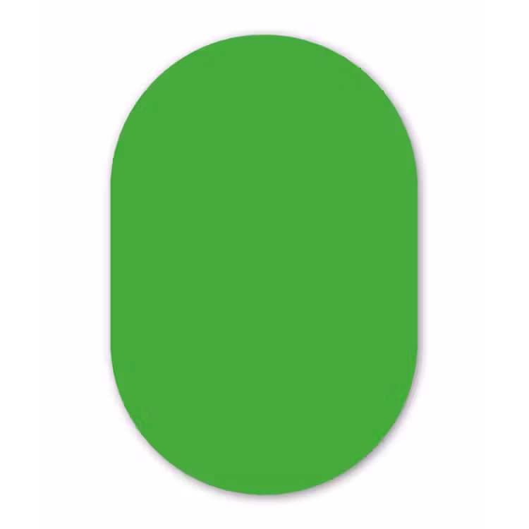 Kelly - Green - Groen Wandcirkel Ovaal Aluminium middel 839 -3d