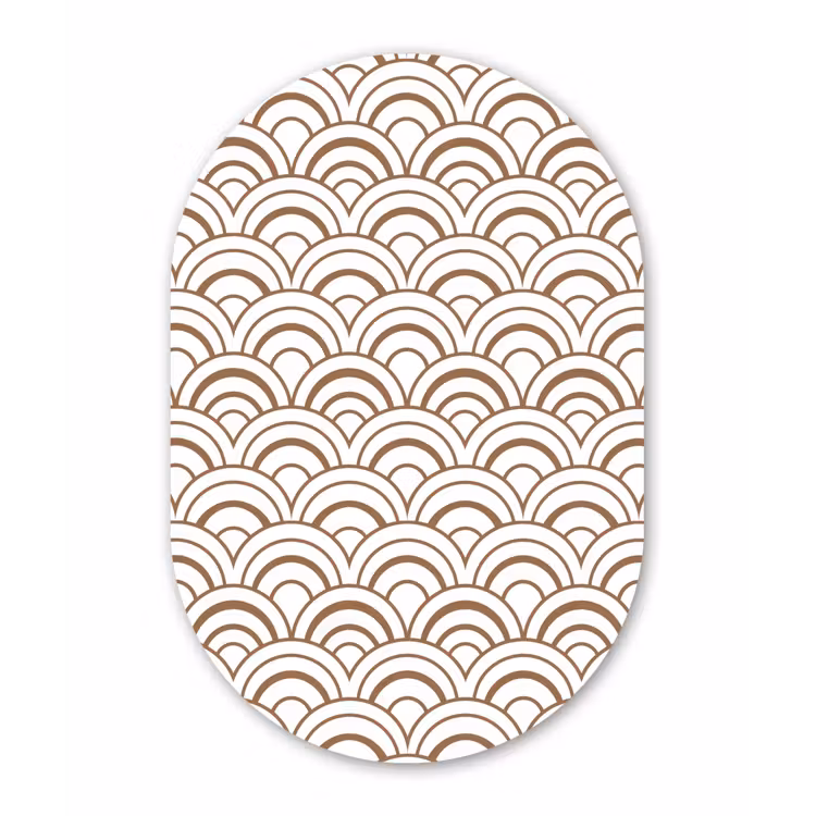 Klassiek - Motief - Terracotta Wandcirkel Ovaal Aluminium middel 839 -3d