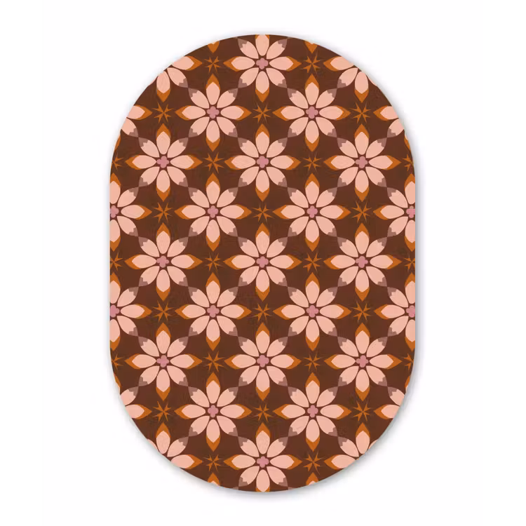 Klassiek - Retro - Bruin Wandcirkel Ovaal Aluminium middel 839 -3d
