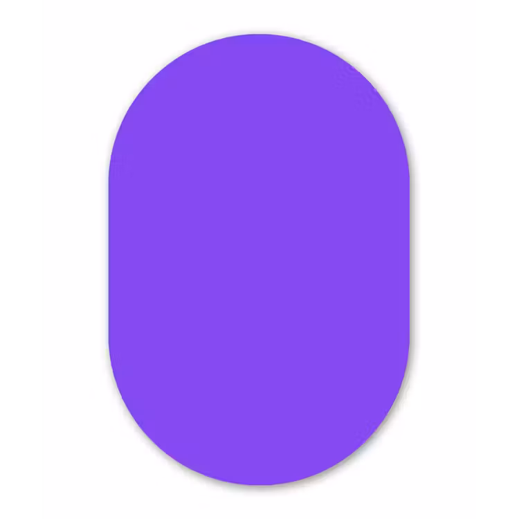 Vivid - Violet - Paars Wandcirkel Ovaal Aluminium middel 839 -3d