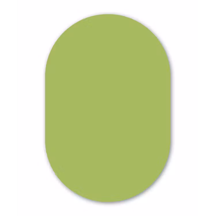 Lime - Glow - Groen Wandcirkel Ovaal Aluminium middel 839 -3d