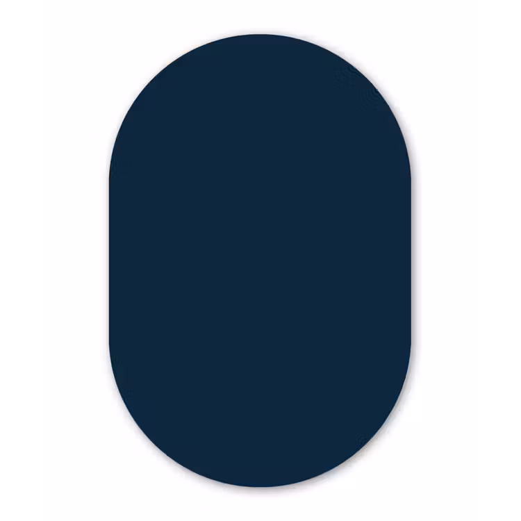 Midnight - Blue - Blauw Wandcirkel Ovaal Aluminium middel 839 -3d