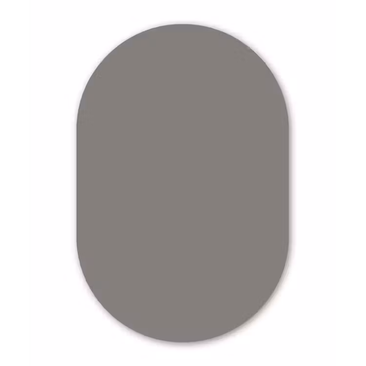 Mineral - Grey - Grijs Wandcirkel Ovaal Aluminium middel 839 -3d