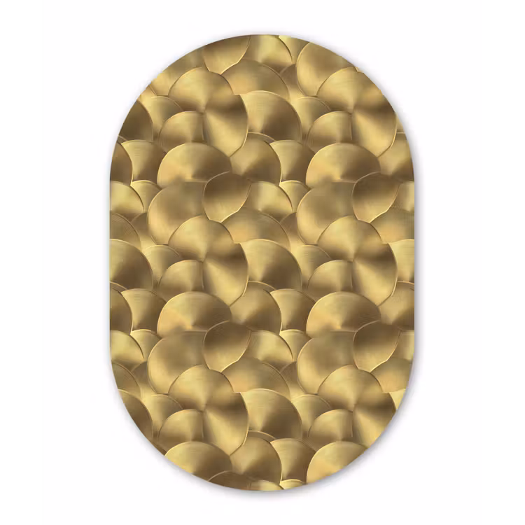 Modern - Cirkel - Goud Wandcirkel Ovaal Aluminium middel 839 -3d