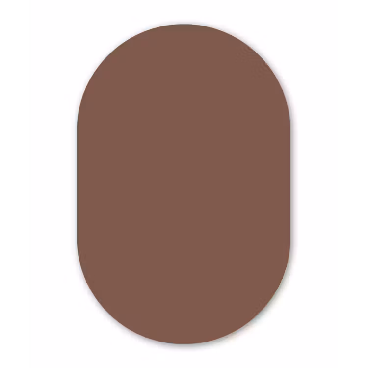 Muted - Chestnut - Bruin Wandcirkel Ovaal Aluminium middel 839 -3d