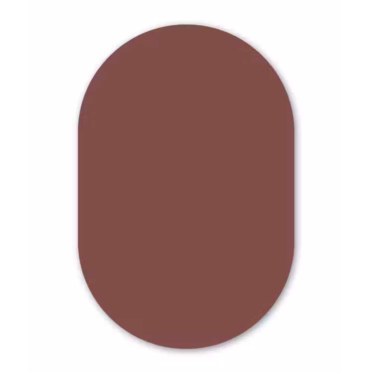 Muted - Raisin - Rood Wandcirkel Ovaal Aluminium middel 839 -3d