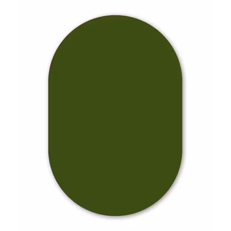 Olive - Drab - Groen Wandcirkel Ovaal Aluminium middel 839 -3d