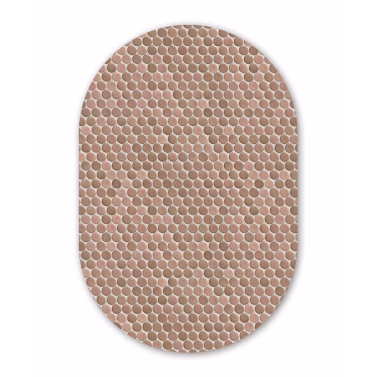 Penny - Mozaïek - Oudroze - Terracotta Wandcirkel Ovaal Aluminium middel 839 -3d