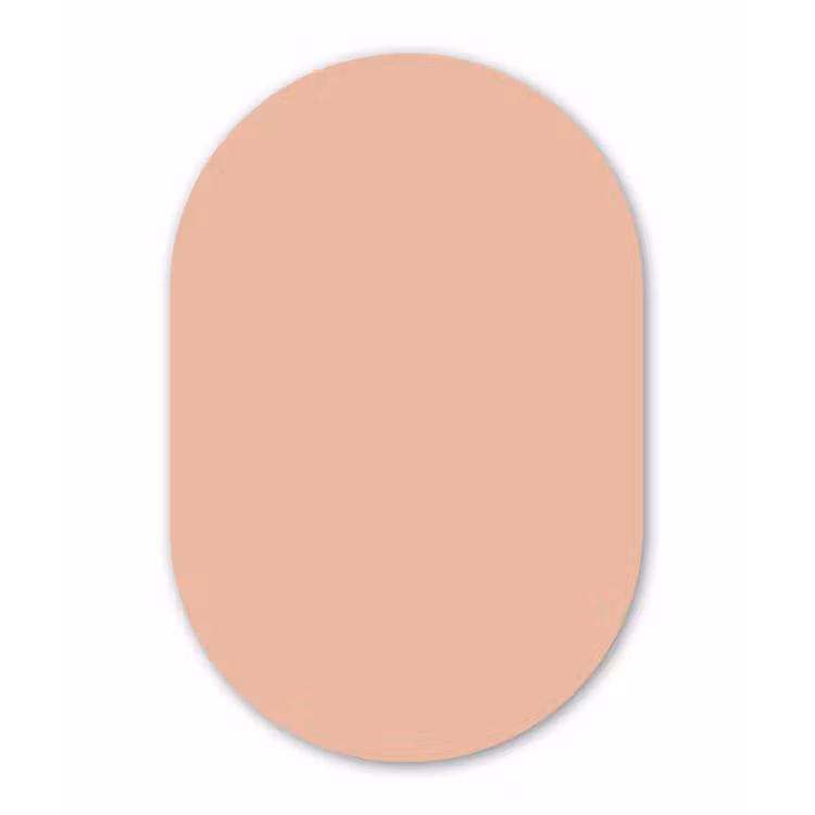 Blush - Terracotta - Nude Wandcirkel Ovaal Aluminium middel 839 -3d