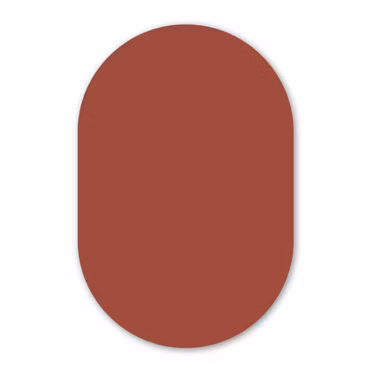 Rustic - Terracotta - Oranje Wandcirkel Ovaal Aluminium middel 839 -3d