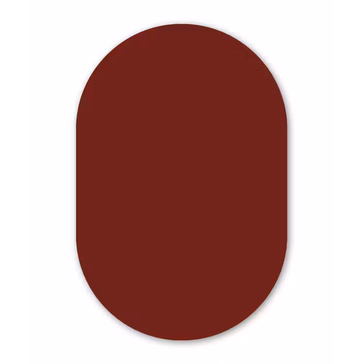 Rustic - Terracotta - Rood Wandcirkel Ovaal Aluminium middel 839 -3d