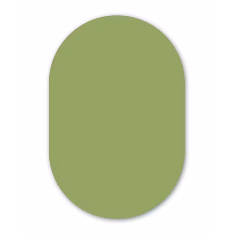 Sage - Green - Groen Wandcirkel Ovaal Aluminium middel 839 -3d
