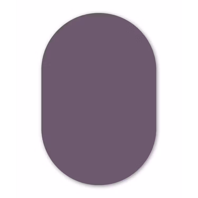 Velvet - Aubergine - Paars Wandcirkel Ovaal Aluminium middel 839 -3d