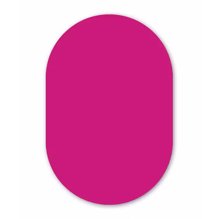 Velvet - Magenta - Roze Wandcirkel Ovaal Aluminium middel 839 -3d