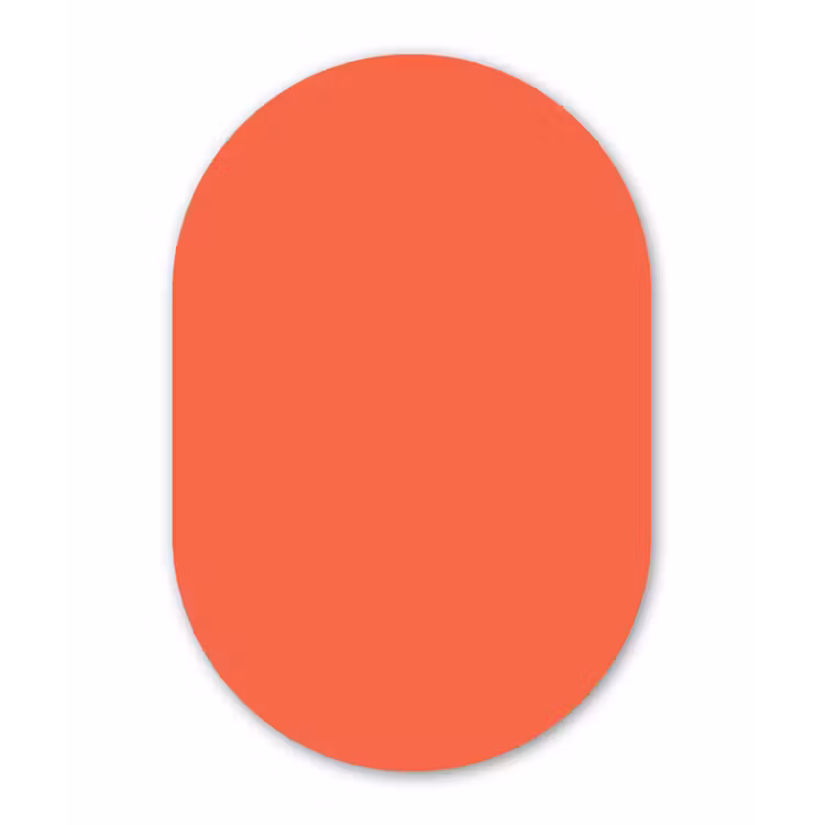 Sunset - Salmon - Oranje Wandcirkel Ovaal Aluminium middel 839 -3d