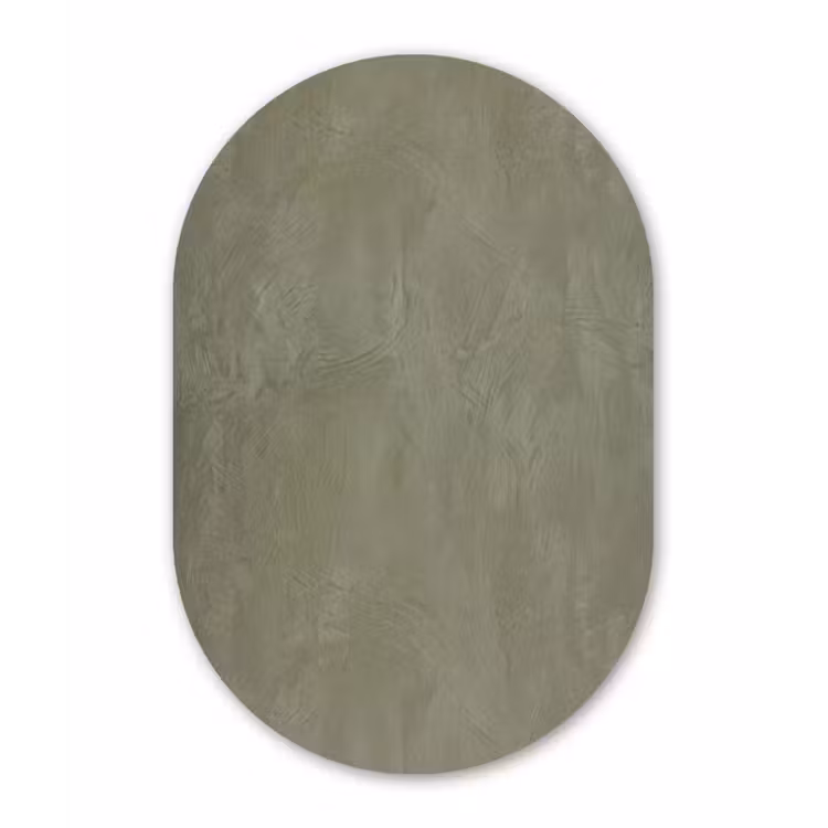 Textuur - Betonlook - Achtergrond - Modern - Groen Wandcirkel Ovaal Aluminium middel -3d