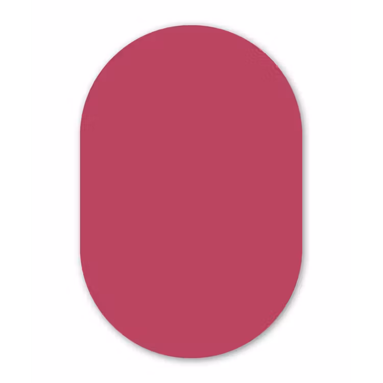 Deep - Berry - Rood Wandcirkel Ovaal Aluminium middel 839 -3d
