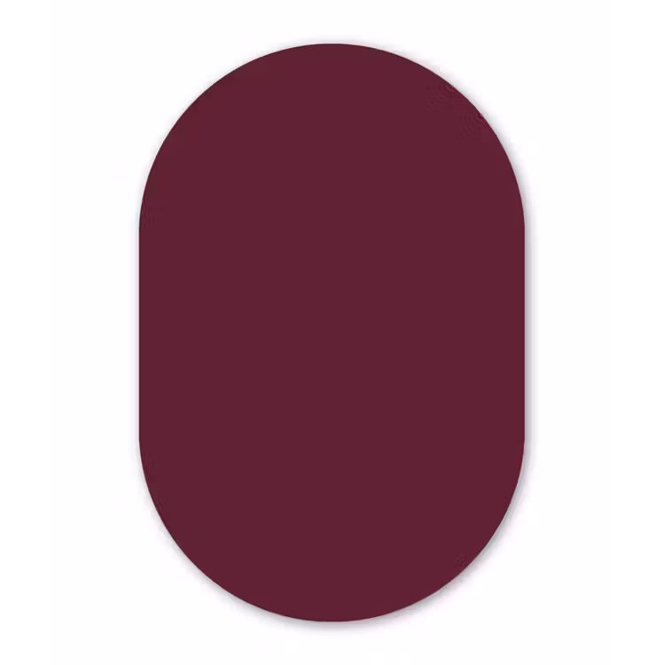 Deep - Plum - Paars Wandcirkel Ovaal Aluminium middel 839 -3d