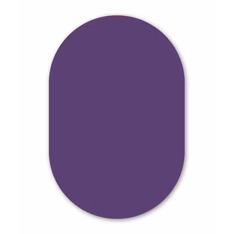 Deep - Plum - Paars Wandcirkel Ovaal Aluminium middel 839 -3d