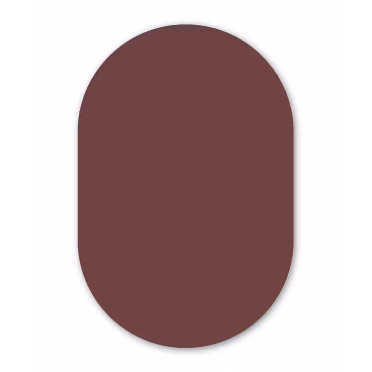 Velvet - Merlot - Rood Wandcirkel Ovaal Aluminium middel 839 -3d