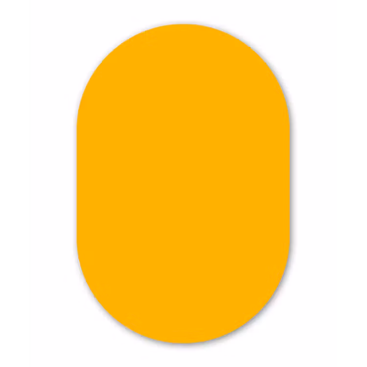 Vivid - Amber - Geel Wandcirkel Ovaal Aluminium middel 839 -3d