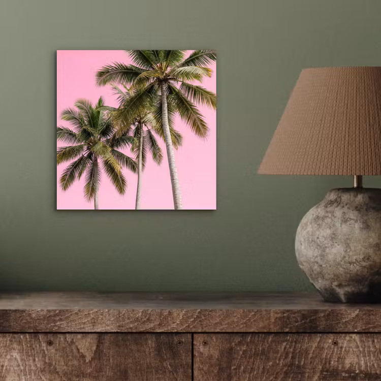 Palmboom - Tropisch - Pink aluminium wit klein -sfeer2