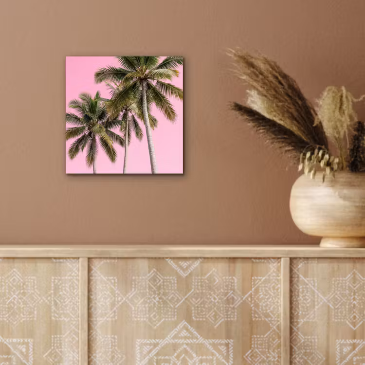 Palmboom - Tropisch - Pink aluminium wit klein -sfeer4
