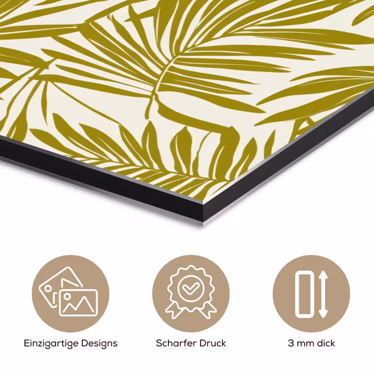 Palmblad - Patroon - Groen aluminium wit klein 46 -closeup_DE