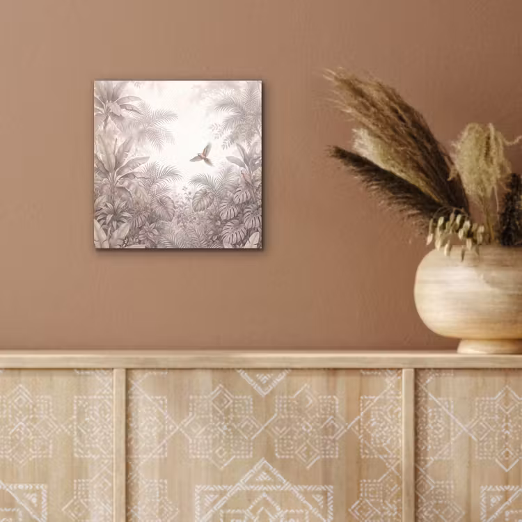 Papagaai - Jungle - Tropisch aluminium wit klein -sfeer4