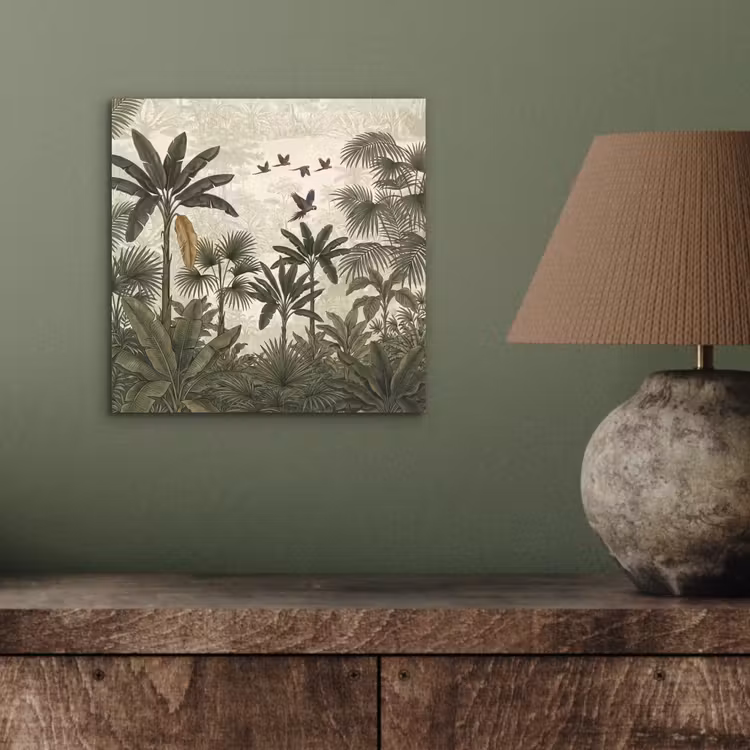 Papagaaien - Jungle - Tropisch - Green aluminium wit klein -sfeer2
