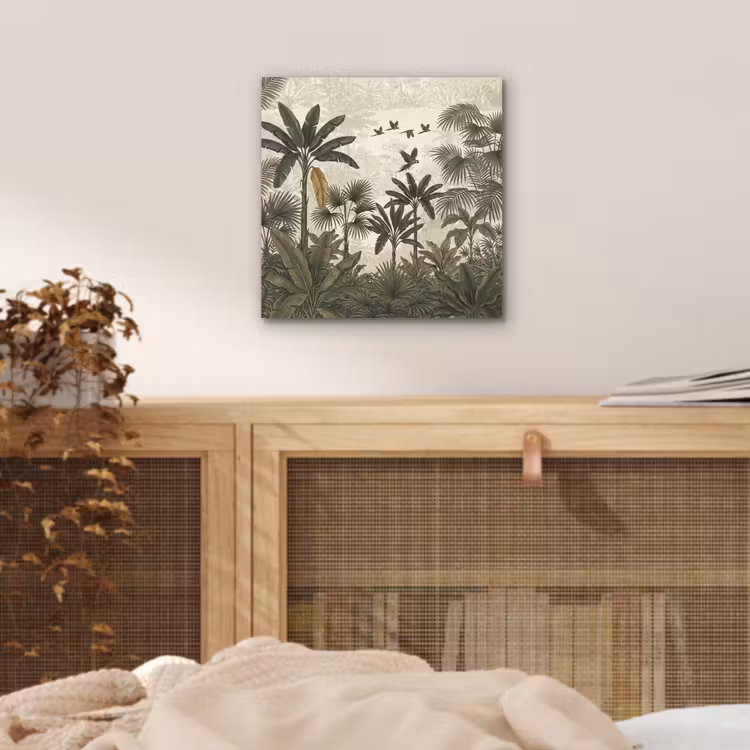 Papagaaien - Jungle - Tropisch - Green aluminium wit klein -sfeer3