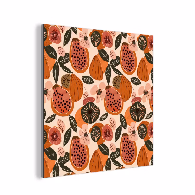 Papaja - Bloesem - Oranje aluminium wit klein 46 -3d