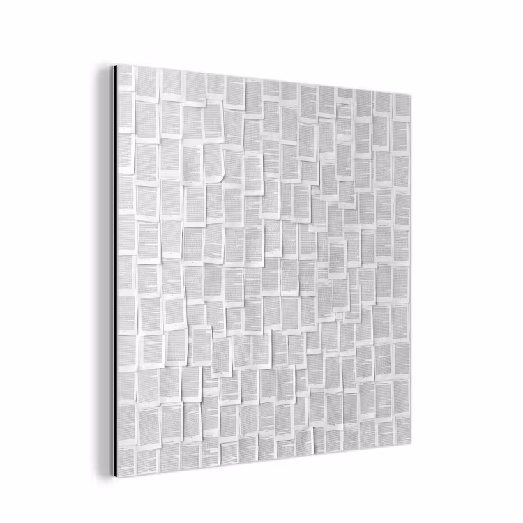Papier - Overlappend - Textuur - Modern - Wit aluminium wit klein -3d