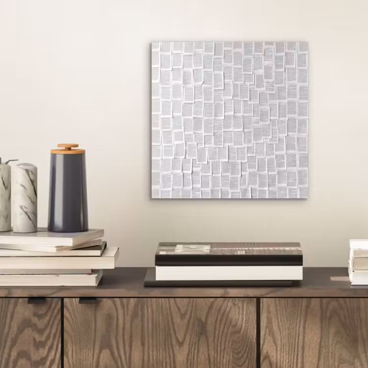 Papier - Overlappend - Textuur - Modern - Wit aluminium wit klein -sfeer1