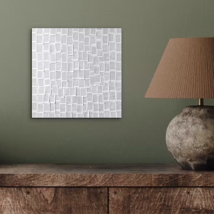 Papier - Overlappend - Textuur - Modern - Wit aluminium wit klein -sfeer2