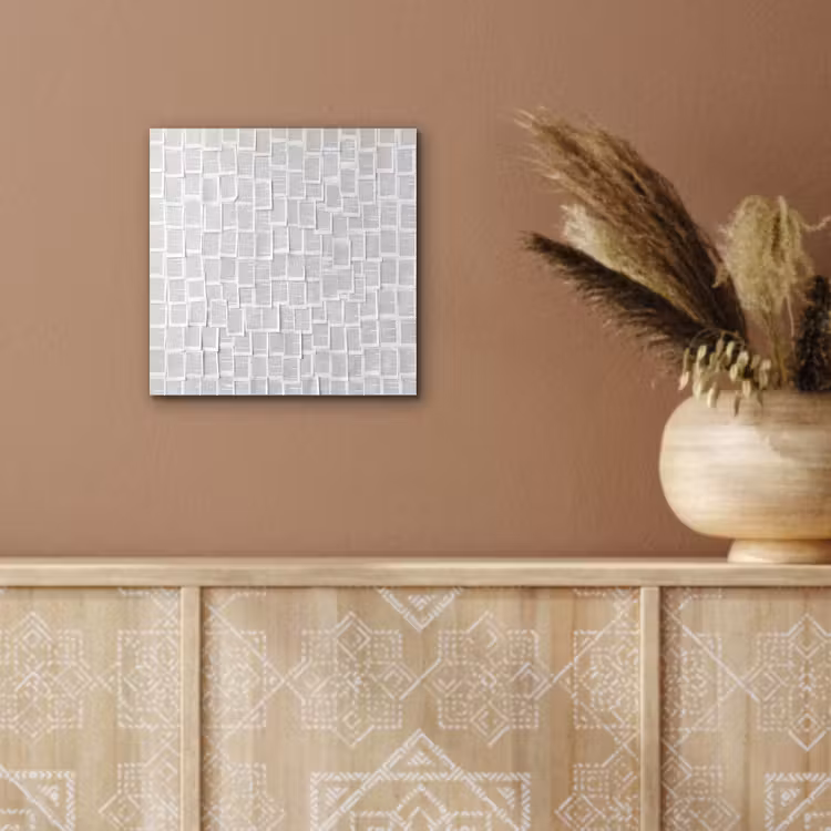 Papier - Overlappend - Textuur - Modern - Wit aluminium wit klein -sfeer4