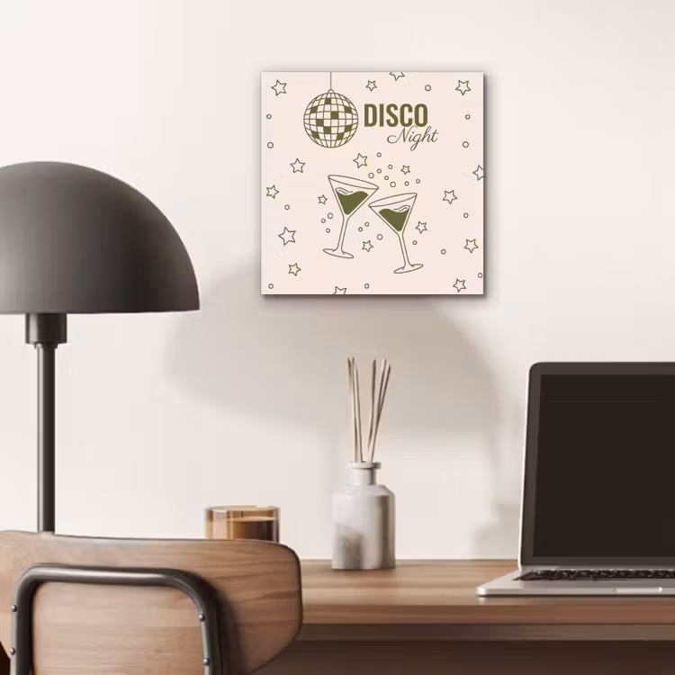 Feest - Disco - Drank - Illustratie - Groen aluminium wit klein -sfeer5