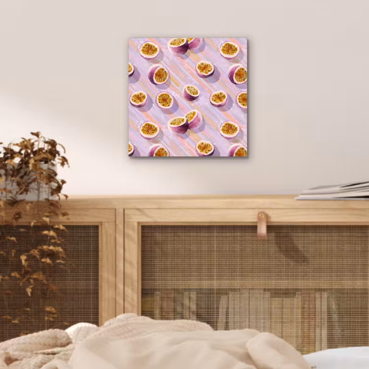 Passievrucht - Tropisch - Paars aluminium wit klein 46 -sfeer3