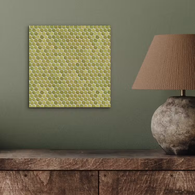 Penny - Mozaïek - Olijfgroen aluminium wit klein 46 -sfeer2