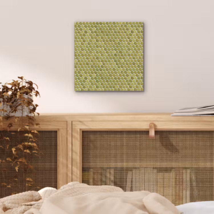 Penny - Mozaïek - Olijfgroen aluminium wit klein 46 -sfeer3