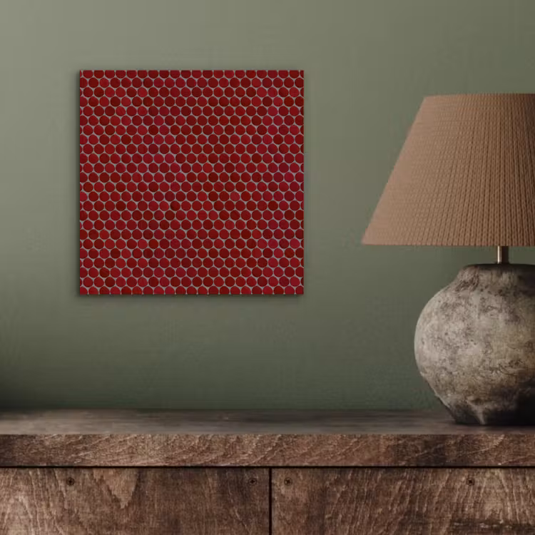 Penny - Mozaïek - Rond - Rood aluminium wit klein 46 -sfeer2