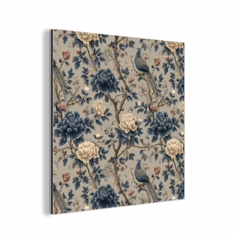 Pauw - Bloemen - Blauw aluminium wit klein 46 -3d