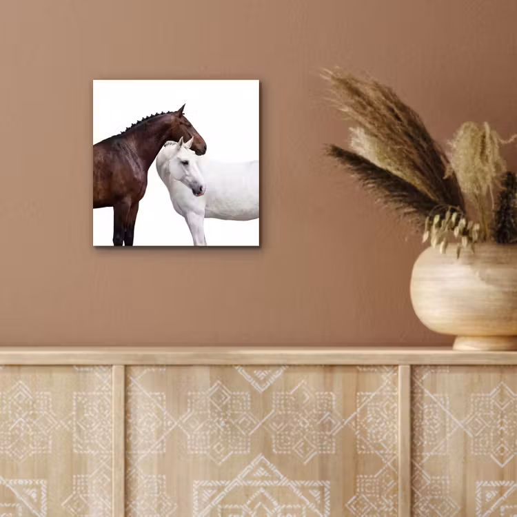 Paard - Modern - Balans aluminium wit klein -sfeer4