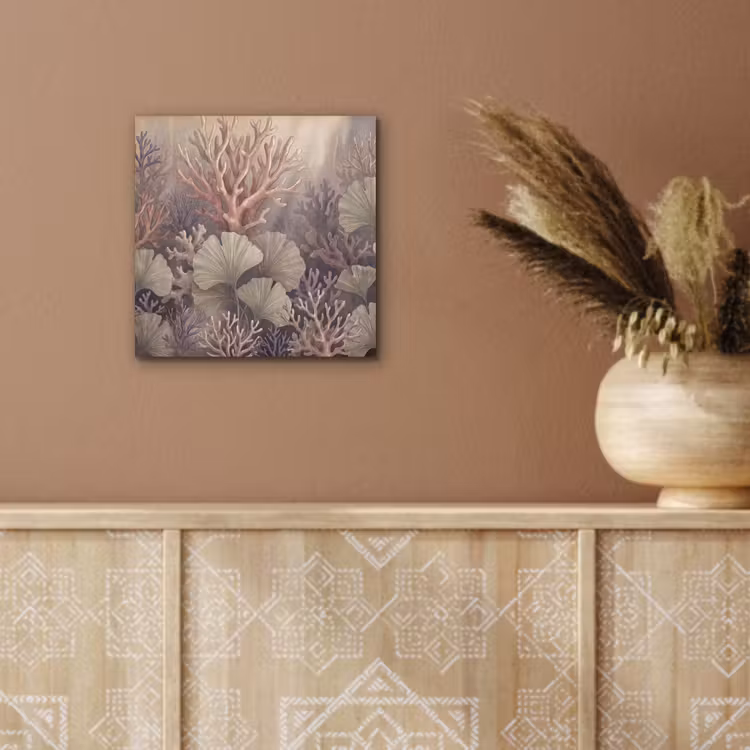 Plant - Bladeren - Zee - Illustratie - Groen aluminium wit klein -sfeer4