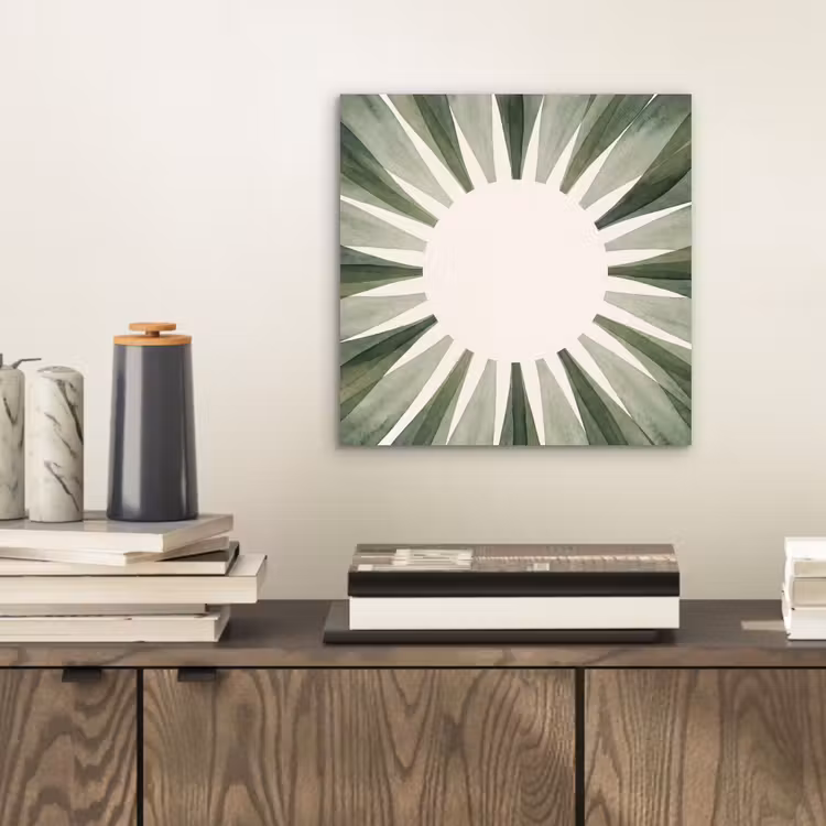Planten - Abstract - Waterverf - Groen - Natuur aluminium wit klein -sfeer1