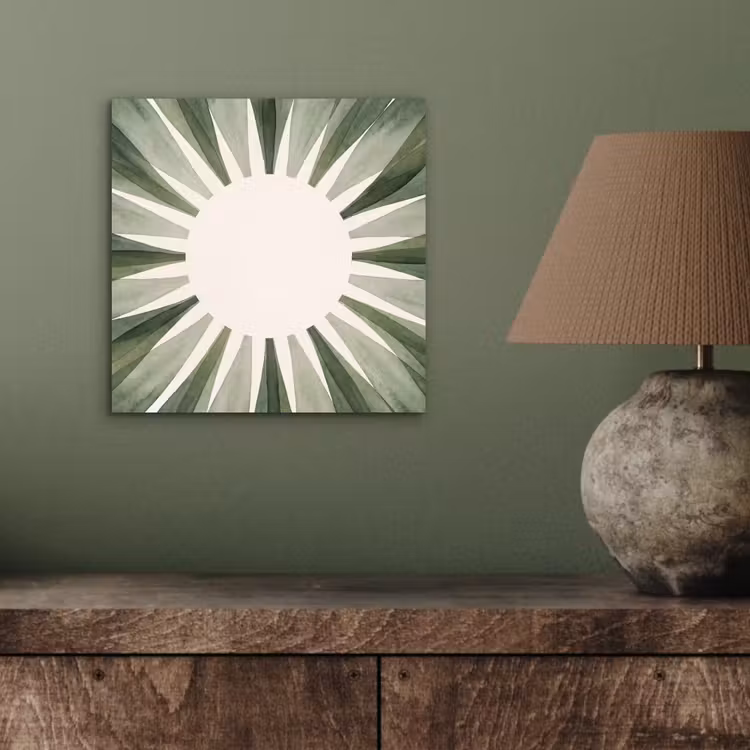 Planten - Abstract - Waterverf - Groen - Natuur aluminium wit klein -sfeer2