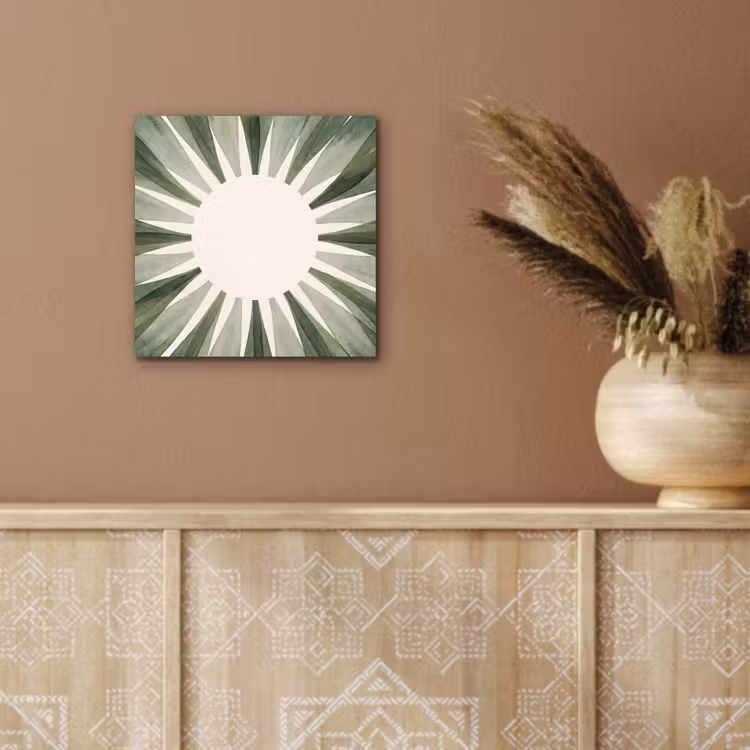 Planten - Abstract - Waterverf - Groen - Natuur aluminium wit klein -sfeer4