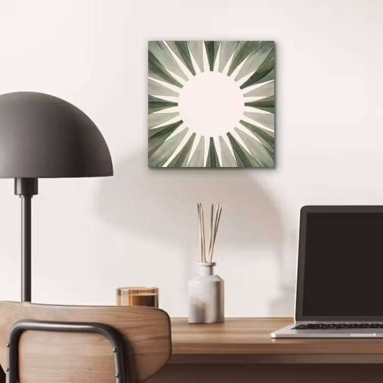 Planten - Abstract - Waterverf - Groen - Natuur aluminium wit klein -sfeer5